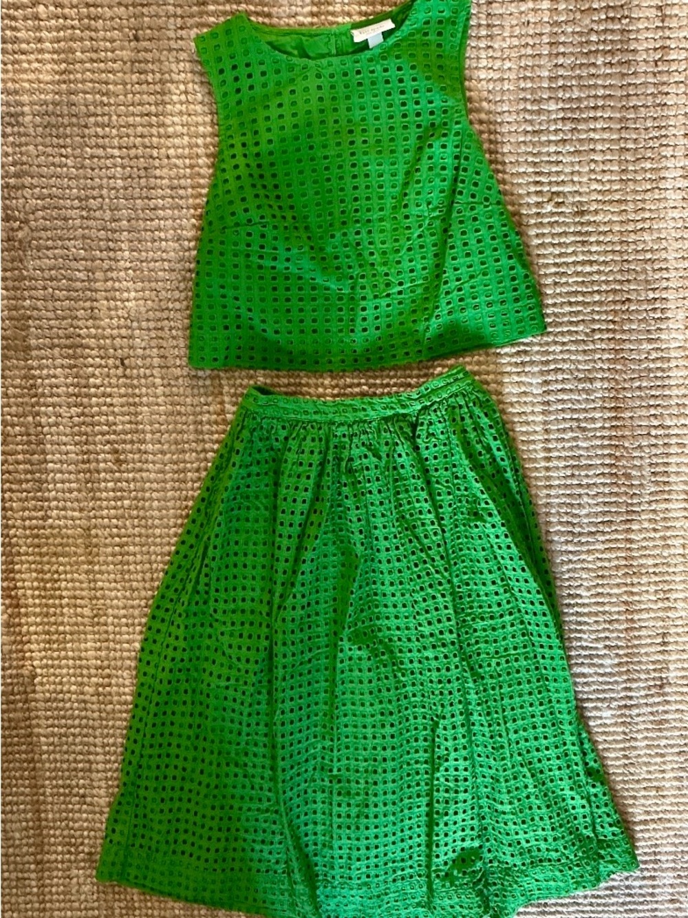 kate spade Bright Green Eyelet Skirt Set
